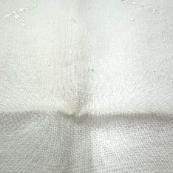 Vintage Bun/ Roll/ Scone Server Off-White Fabric; Scallop Edges Holiday Serving - Picture 7 of 9